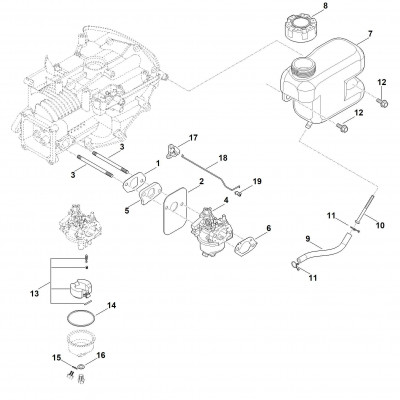 G - Топливная система (Бензиновый двигатель Stihl EVC 200.2 (EVC200-0003), 63500111812)