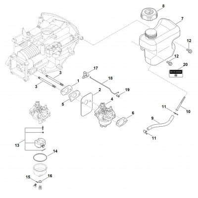 G - Топливная система (Бензиновый двигатель Stihl EVC 200.3 (EVC200-0007), 63500111813)